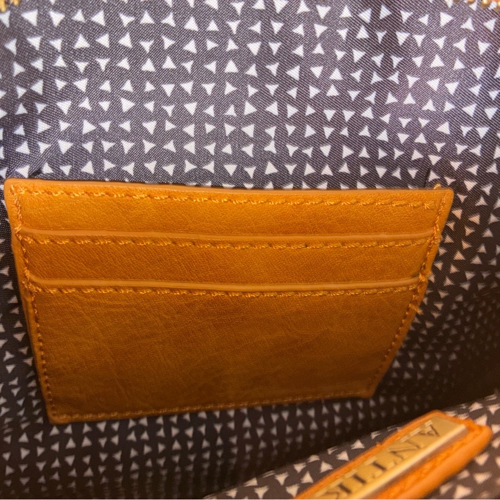 Round Tan Leather Crossbody Bag - Picture 12 of 15